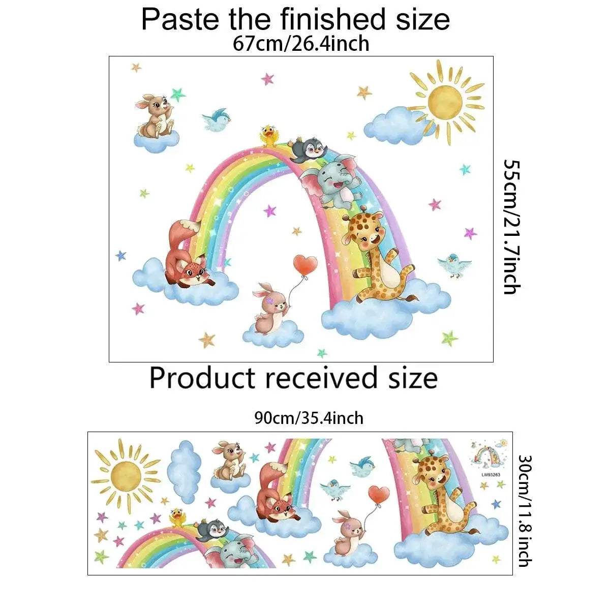  Charming Animal Cartoon Clouds Wall Stickers Toyland EU -  ToylandEU™
