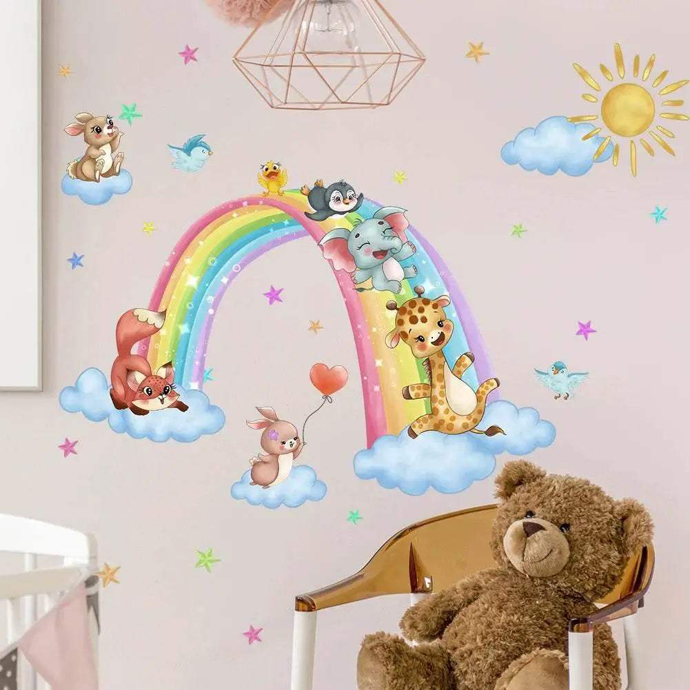  Charming Animal Cartoon Clouds Wall Stickers Toyland EU -  ToylandEU™