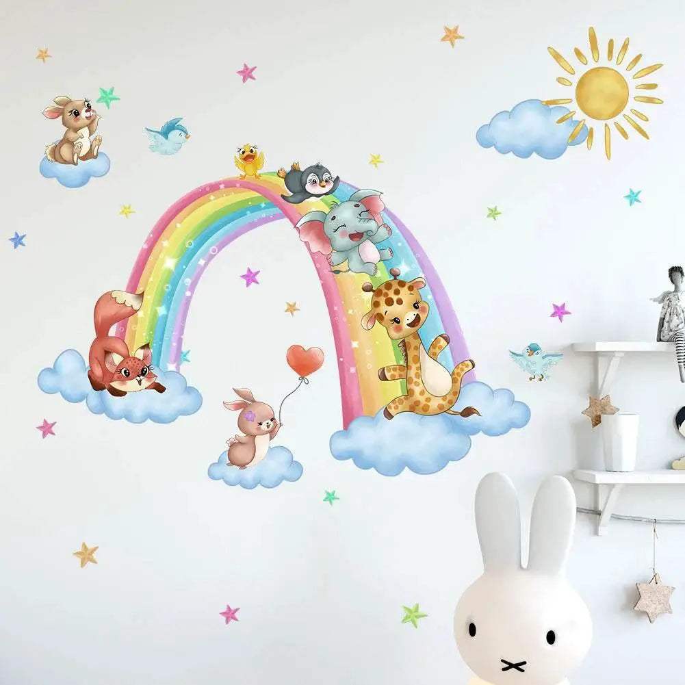  Charming Animal Cartoon Clouds Wall Stickers Toyland EU -  ToylandEU™