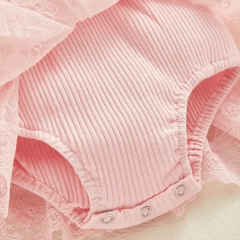  Charming Baby Girls Romper 3D Flower Mesh Toyland EU -  ToylandEU™