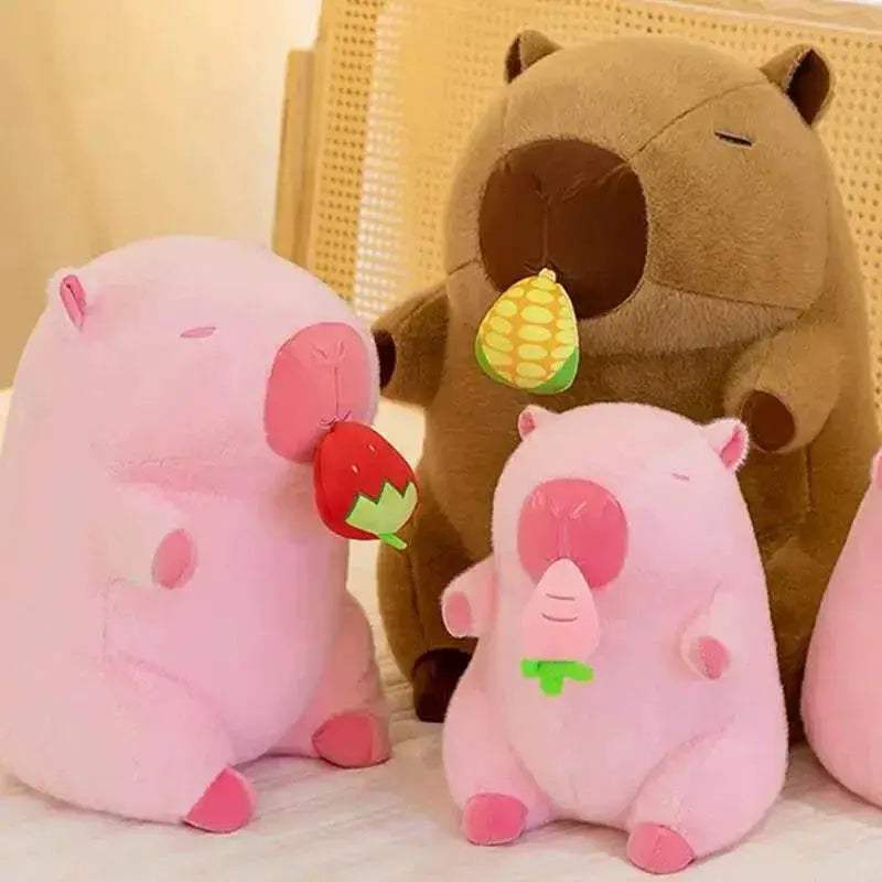 Charming Capybara Plush Pillow - Cozy Fruit Design for Home Decor - ToylandEU