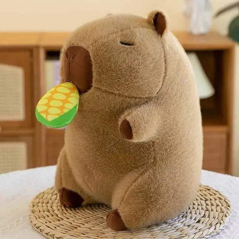 Charming Capybara Plush Pillow - Cozy Fruit Design for Home Decor - ToylandEU