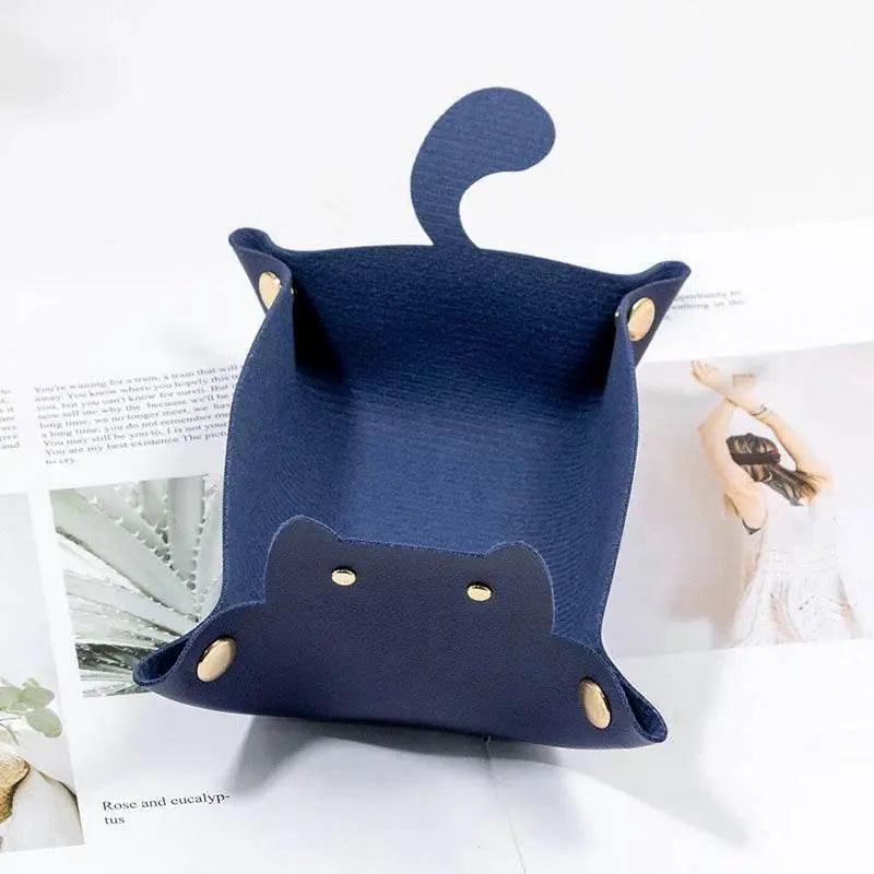  Charming Cat-Shaped PU Leather Folding Dice Tray - NoEnName_Null -  ToylandEU™