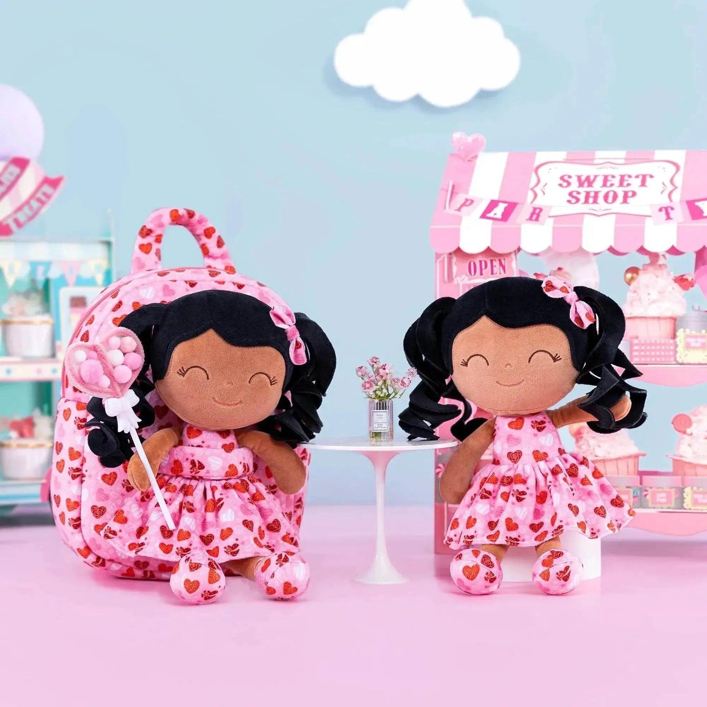  Charming Curly Hair Plush Doll Backpack - Adorable 30cm Toy for Kids -  ToylandEU™