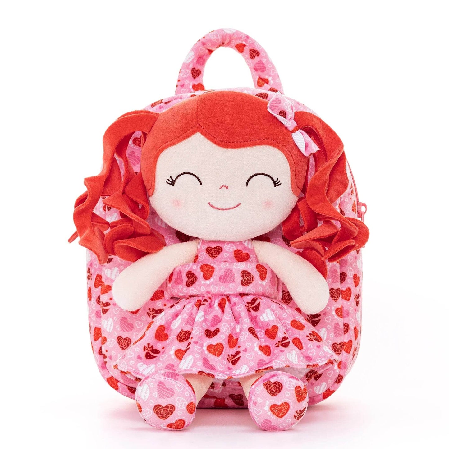 Charming Curly Hair Plush Doll Backpack - Adorable 30cm Toy for Kids - ToylandEU