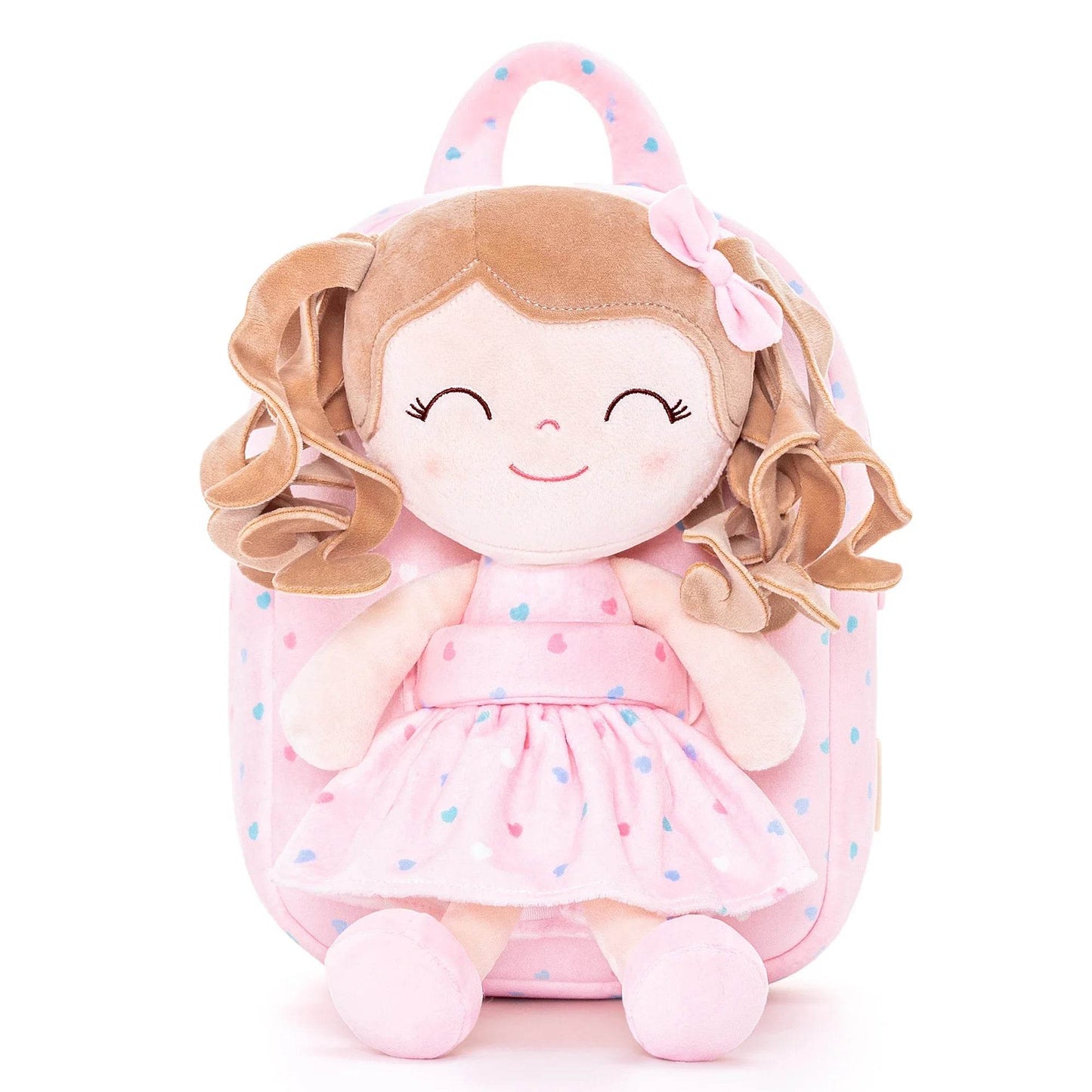 Charming Curly Hair Plush Doll Backpack - Adorable 30cm Toy for Kids - ToylandEU