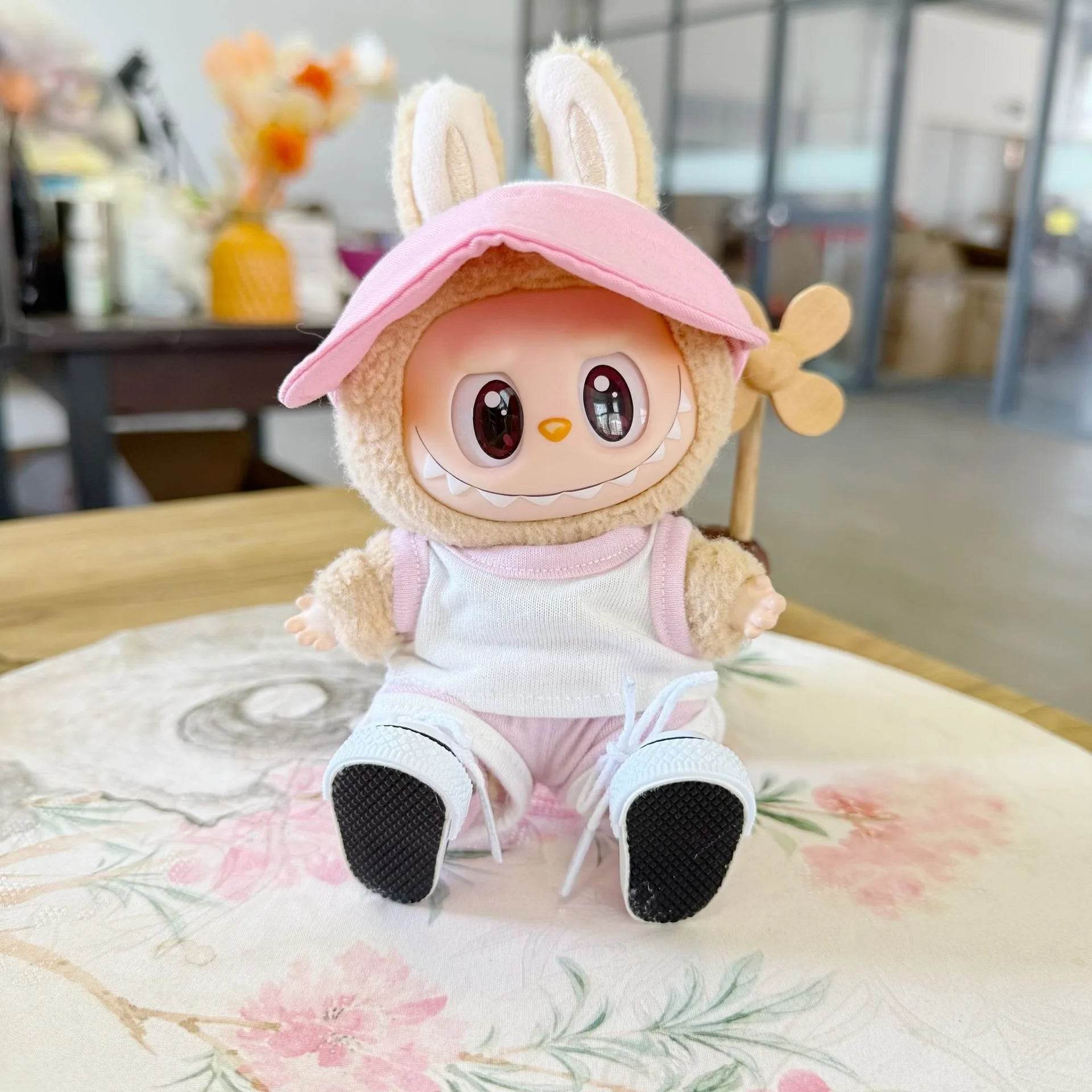 Charming Doll Accessories Set for 15 to 17 Centimeter Labubu Dolls Featuring Summer Beach Style Outfit for Kids Labubu - ToylandEU