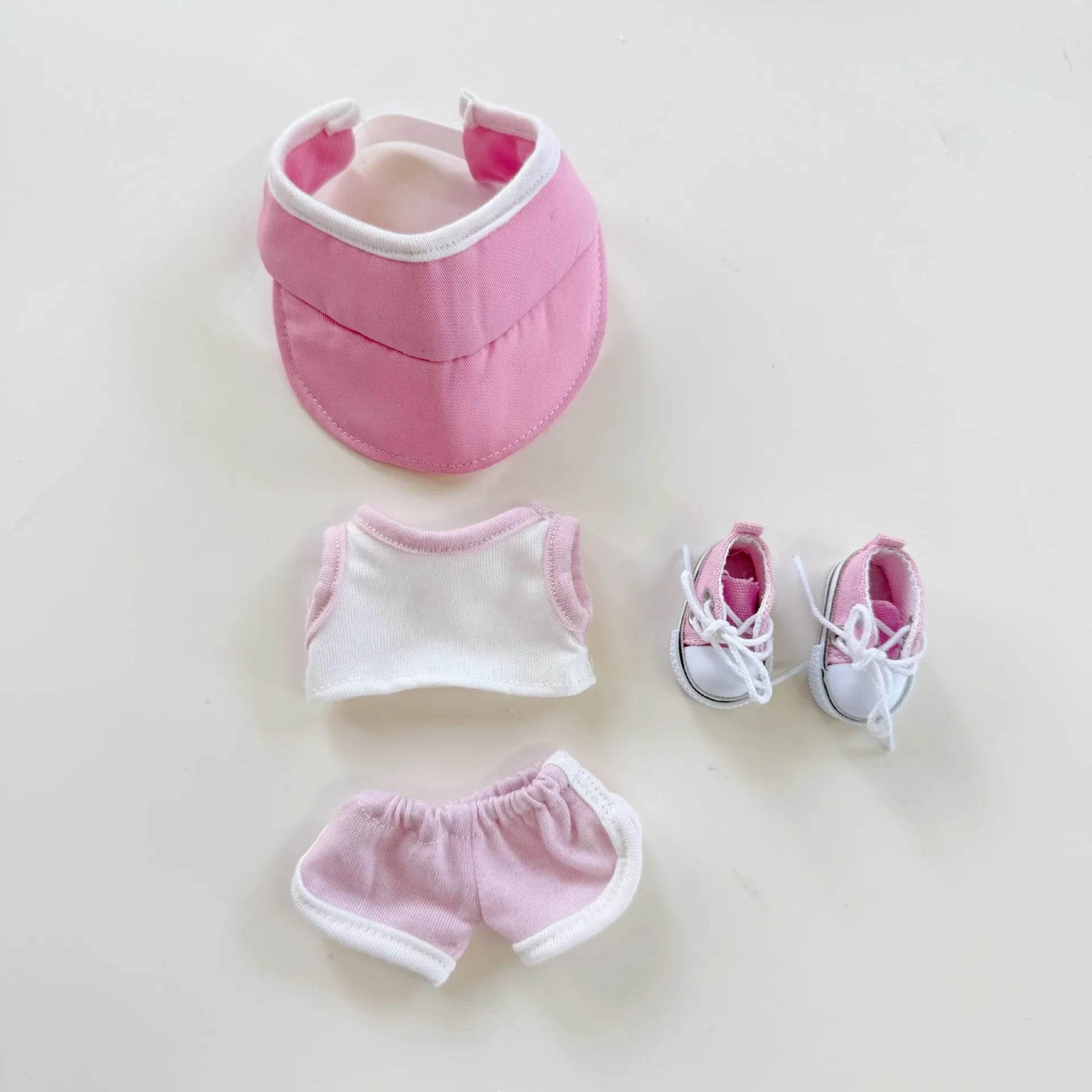 Charming Doll Accessories Set for 15 to 17 Centimeter Labubu Dolls Featuring Summer Beach Style Outfit for Kids Labubu - ToylandEU