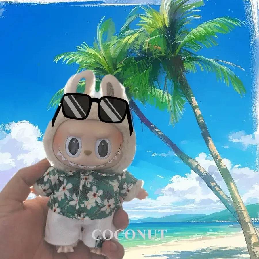 Charming Doll Swimsuit Set with Trendy Design for 15-17cm Ropa Labubu V2/V3 Dolls - ToylandEU