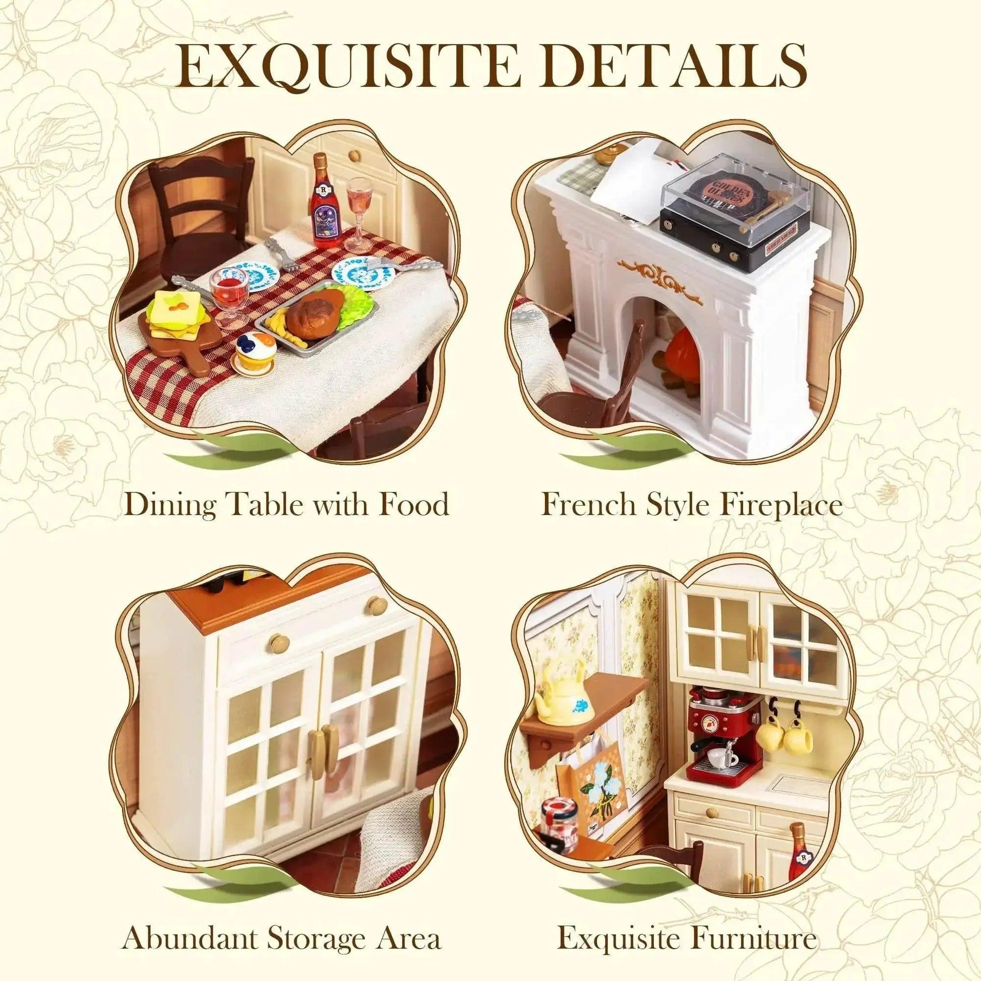  Charming Dollhouse Kit 1To24 Dining Room Toyland EU -  ToylandEU™