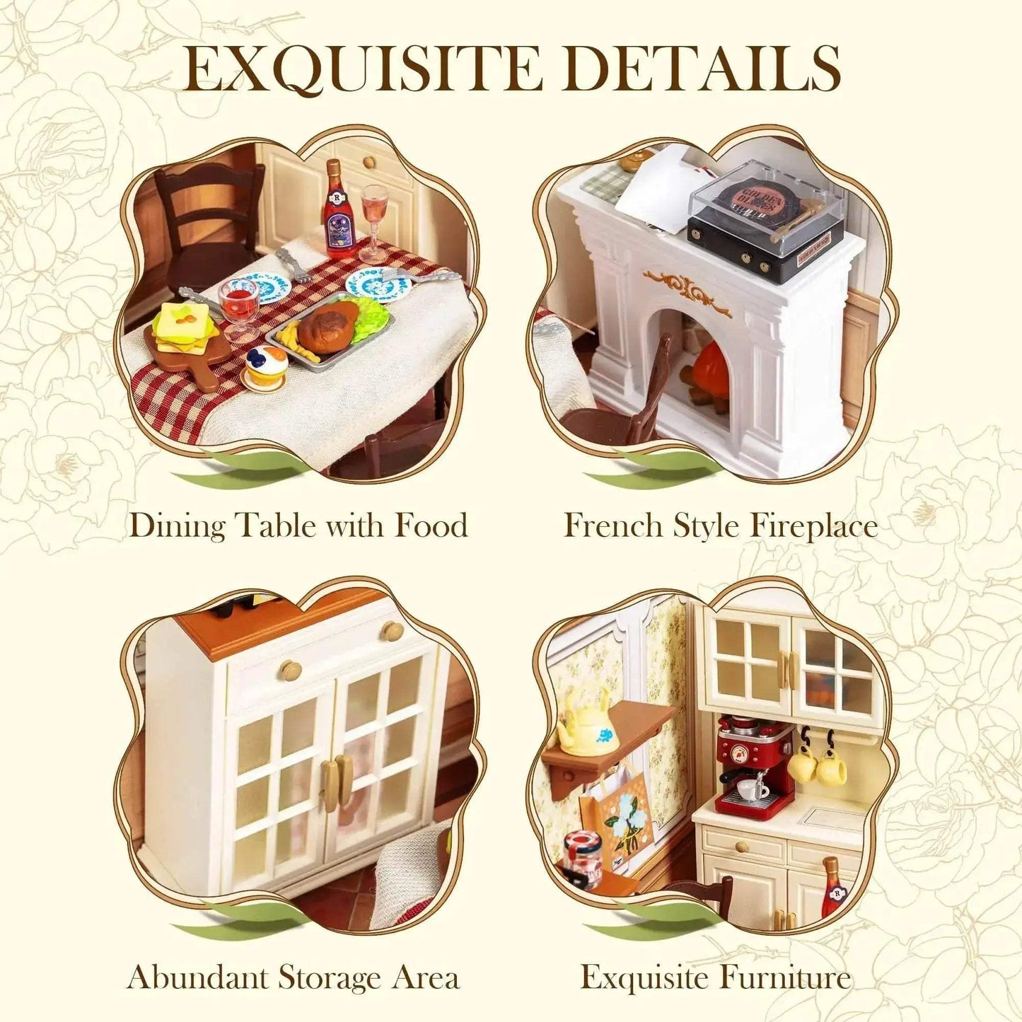  Charming Dollhouse Kit 1To24 Dining Room Toyland EU -  ToylandEU™
