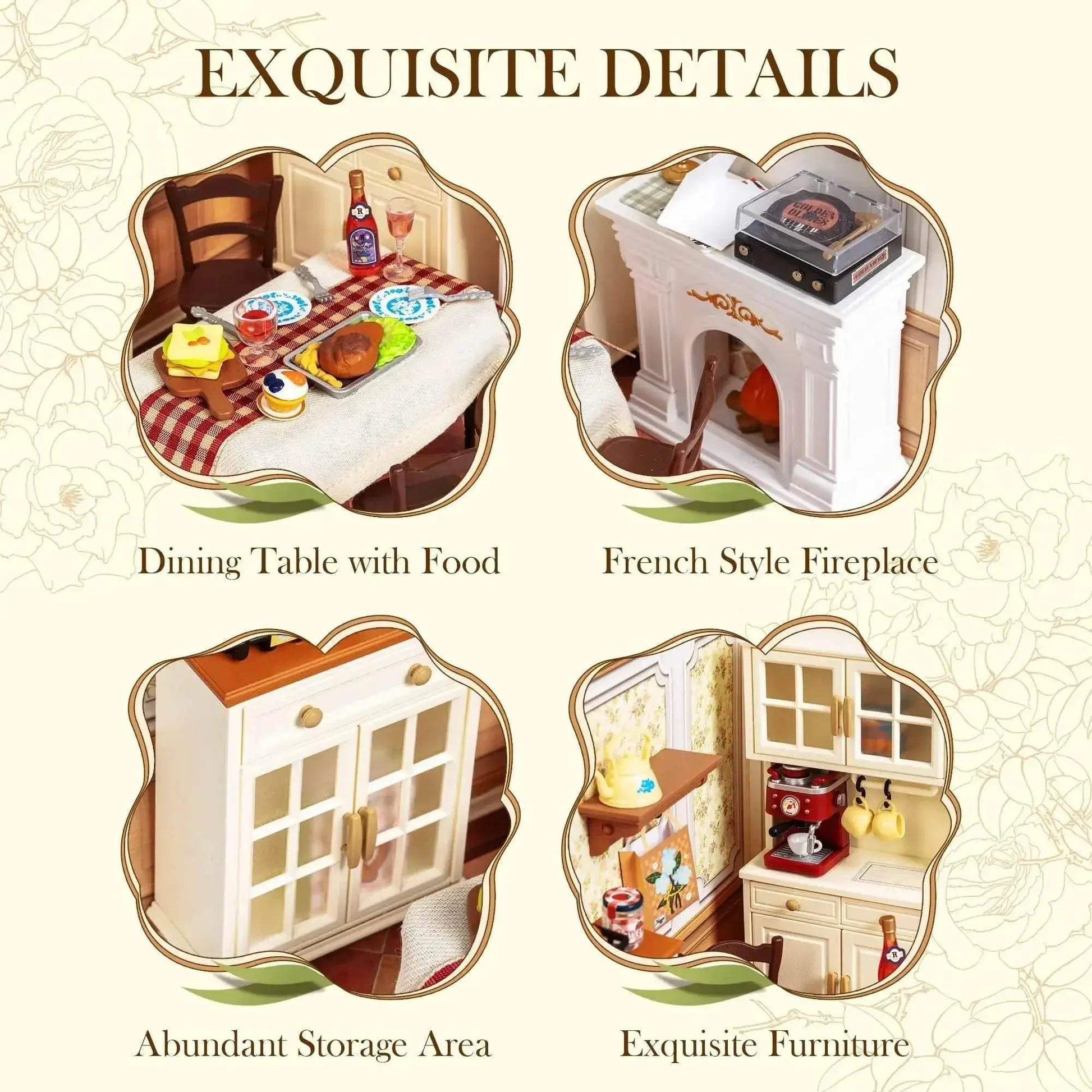  Charming Dollhouse Kit 1To24 Dining Room Toyland EU -  ToylandEU™