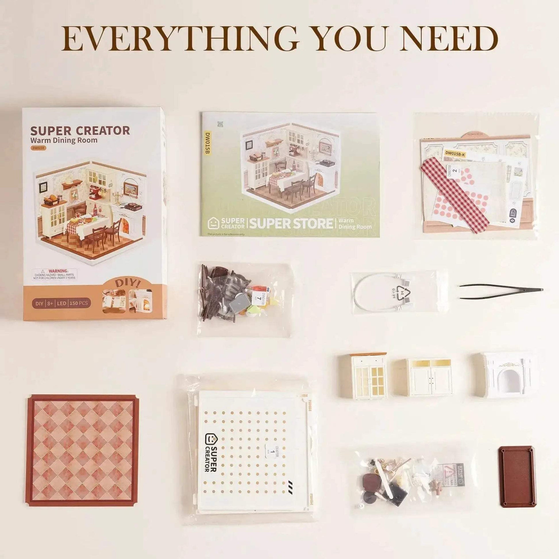  Charming Dollhouse Kit 1To24 Dining Room Toyland EU -  ToylandEU™