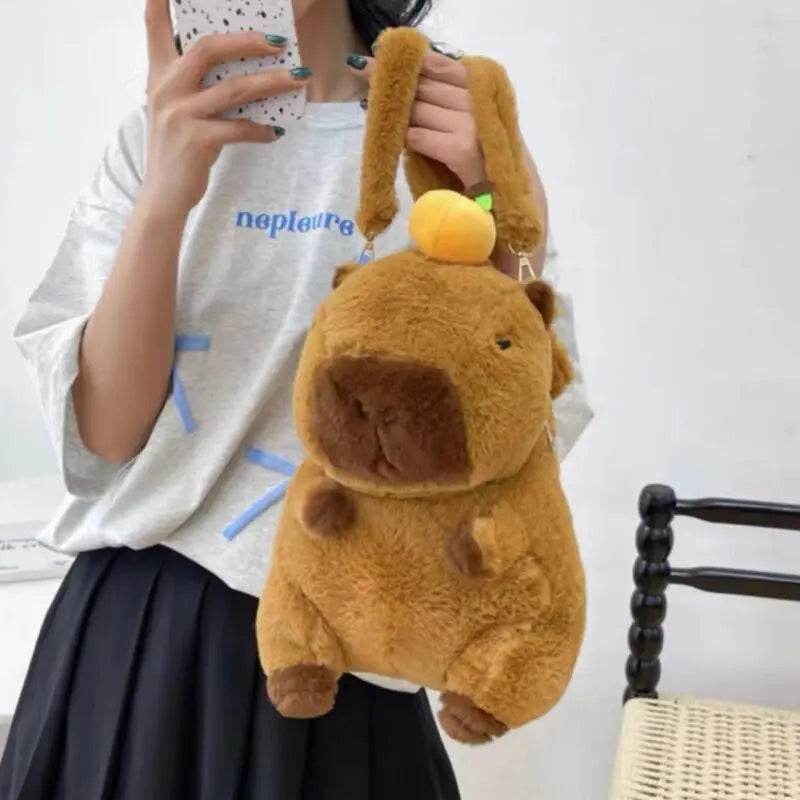 Charming Dolphin & Capybara Plush Backpack - Whimsical Fun for All Ages - ToylandEU
