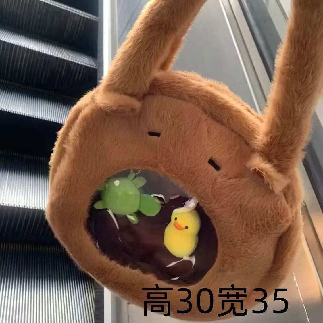 Charming Dolphin & Capybara Plush Backpack - Whimsical Fun for All Ages - ToylandEU