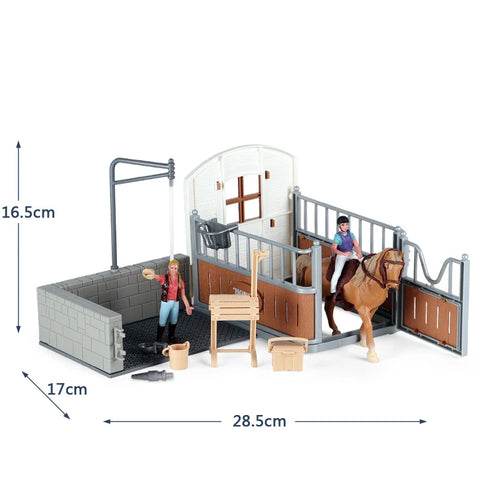 Charming Equestrian Knight Horse Fence Cart Figurine for Farm Lovers - ToylandEU