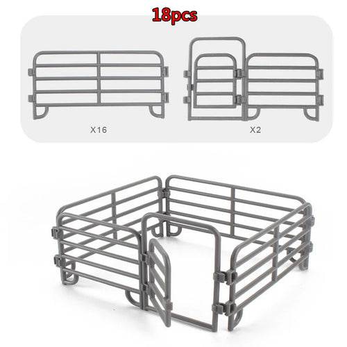 Charming Equestrian Knight Horse Fence Cart Figurine for Farm Lovers - ToylandEU