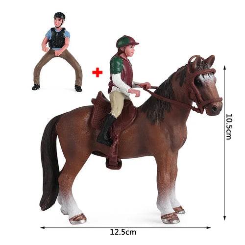 Charming Equestrian Knight Horse Fence Cart Figurine for Farm Lovers - ToylandEU