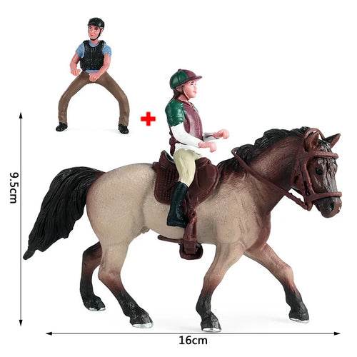 Charming Equestrian Knight Horse Fence Cart Figurine for Farm Lovers - ToylandEU