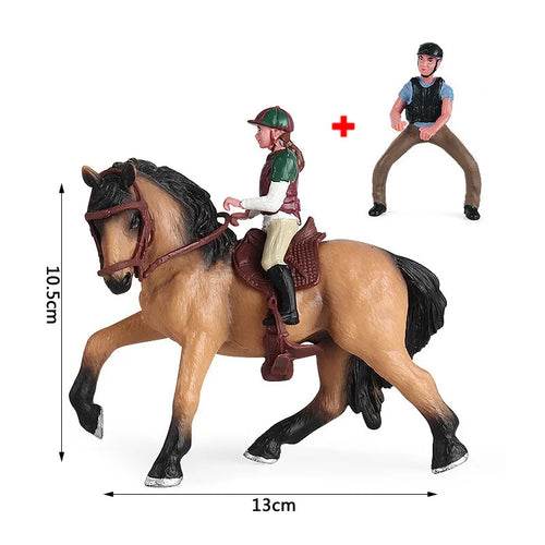 Charming Equestrian Knight Horse Fence Cart Figurine for Farm Lovers - ToylandEU