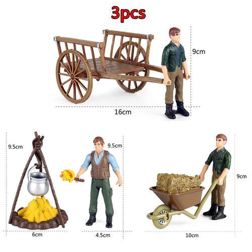 Charming Equestrian Knight Horse Fence Cart Figurine for Farm Lovers - ToylandEU