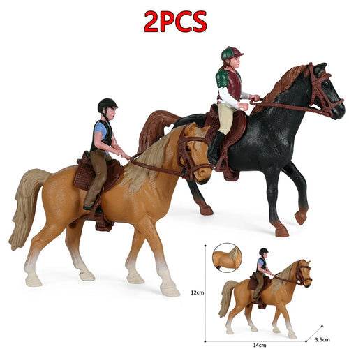 Charming Equestrian Knight Horse Fence Cart Figurine for Farm Lovers - ToylandEU