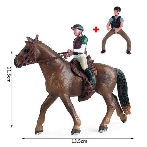 Charming Equestrian Knight Horse Fence Cart Figurine for Farm Lovers - ToylandEU