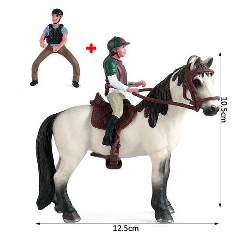 Charming Equestrian Knight Horse Fence Cart Figurine for Farm Lovers - ToylandEU