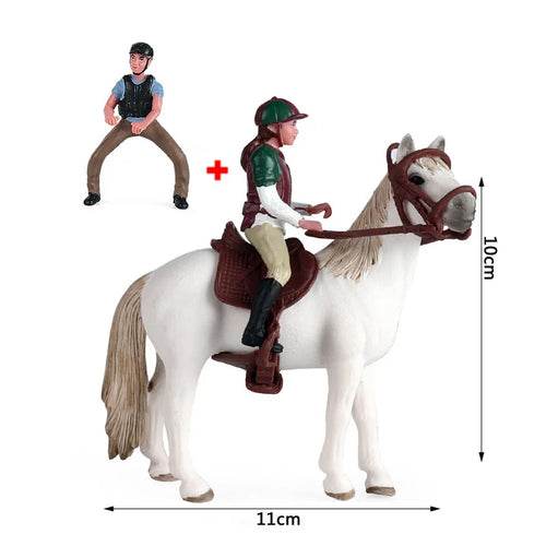 Charming Equestrian Knight Horse Fence Cart Figurine for Farm Lovers - ToylandEU