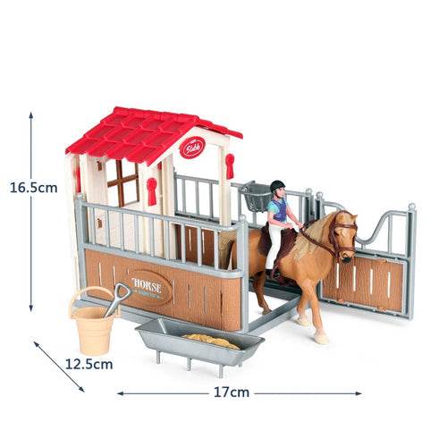 Charming Equestrian Knight Horse Fence Cart Figurine for Farm Lovers - ToylandEU