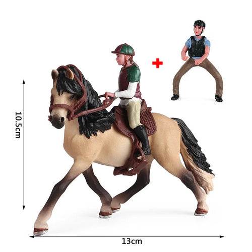 Charming Equestrian Knight Horse Fence Cart Figurine for Farm Lovers - ToylandEU