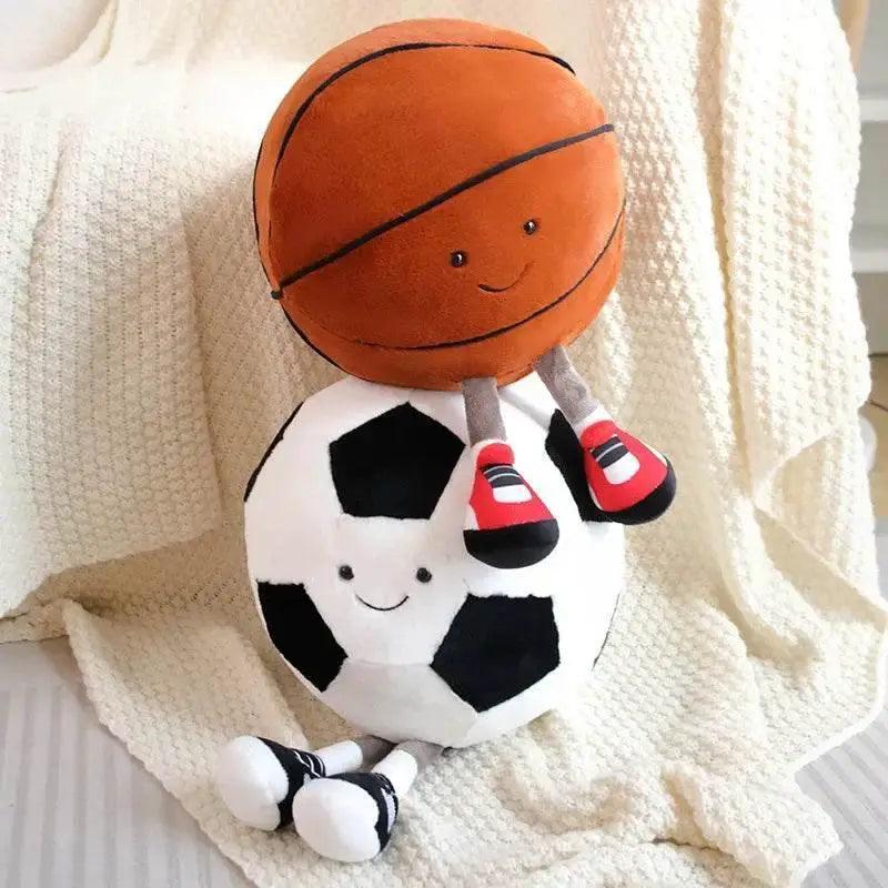  Charming Football/Soccer/Basketball Plush Cushion - Fun, Soft & Playful -  ToylandEU™