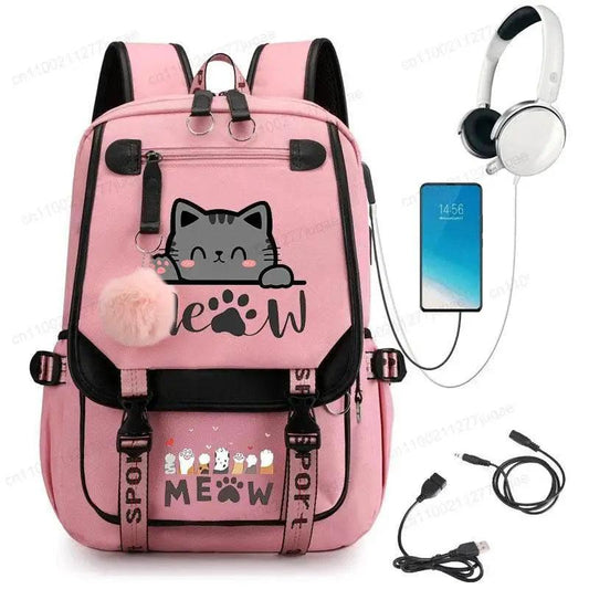  Charming Kawaii Cat Backpack 25L School Bag Toyland EU -  ToylandEU™