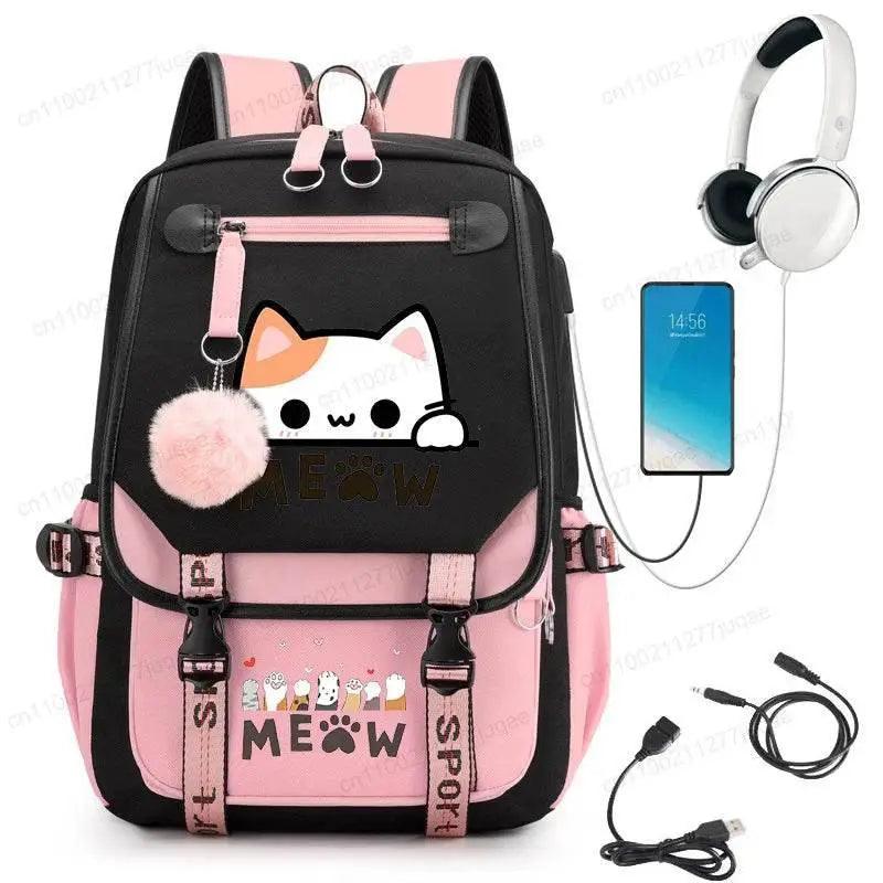  Charming Kawaii Cat Backpack 25L School Bag Toyland EU -  ToylandEU™