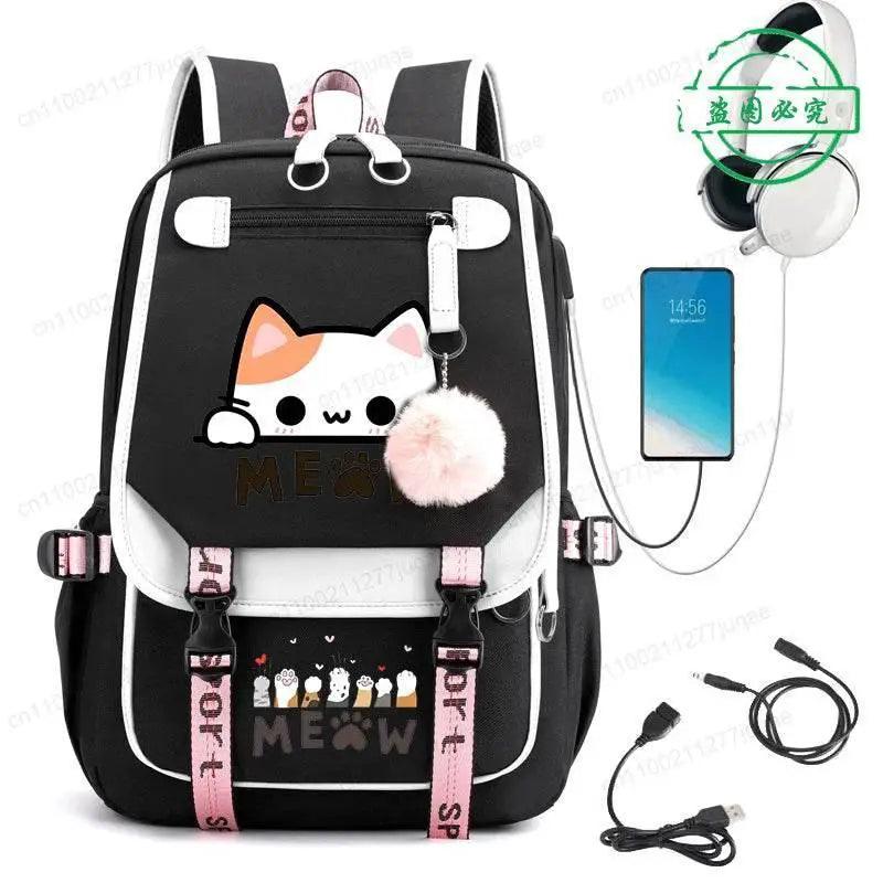  Charming Kawaii Cat Backpack 25L School Bag Toyland EU -  ToylandEU™