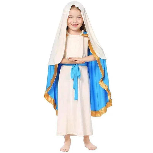 Charming Kids' Beige Medieval Shepherd Costume for Halloween Fun - ToylandEU