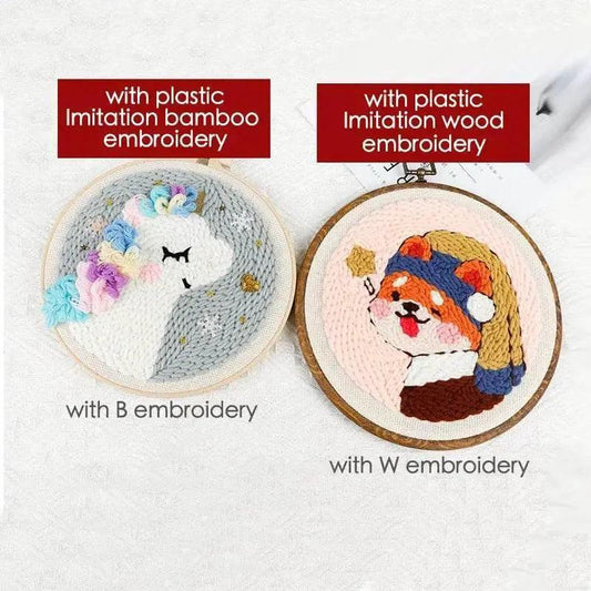  Charming Landscape Punch Needle Kit - Easy Embroidery with Soft Yarn for Home Decor -  ToylandEU™