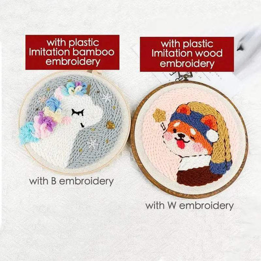  Charming Landscape Punch Needle Kit - Easy Embroidery with Soft Yarn for Home Decor -  ToylandEU™