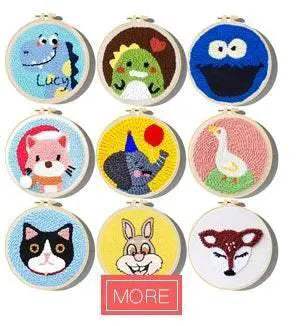  Charming Landscape Punch Needle Kit - Easy Embroidery with Soft Yarn for Home Decor -  ToylandEU™
