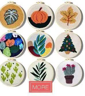  Charming Landscape Punch Needle Kit - Easy Embroidery with Soft Yarn for Home Decor -  ToylandEU™