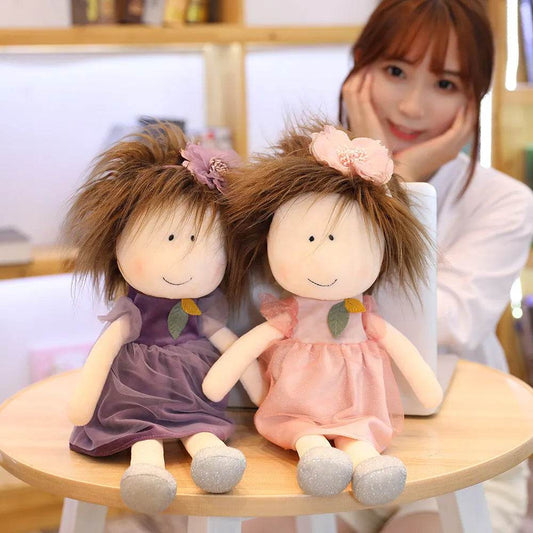 Charming Little Sister Plush Doll in Cute Skirt - 35cm & 45cm Sizes - ToylandEU