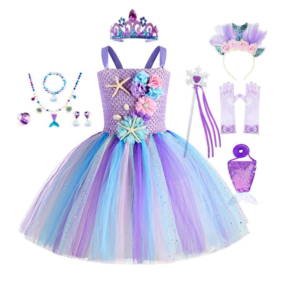 Charming Mermaid Tutu Dress Under Sea Theme For Girls 1 12 - ToylandEU