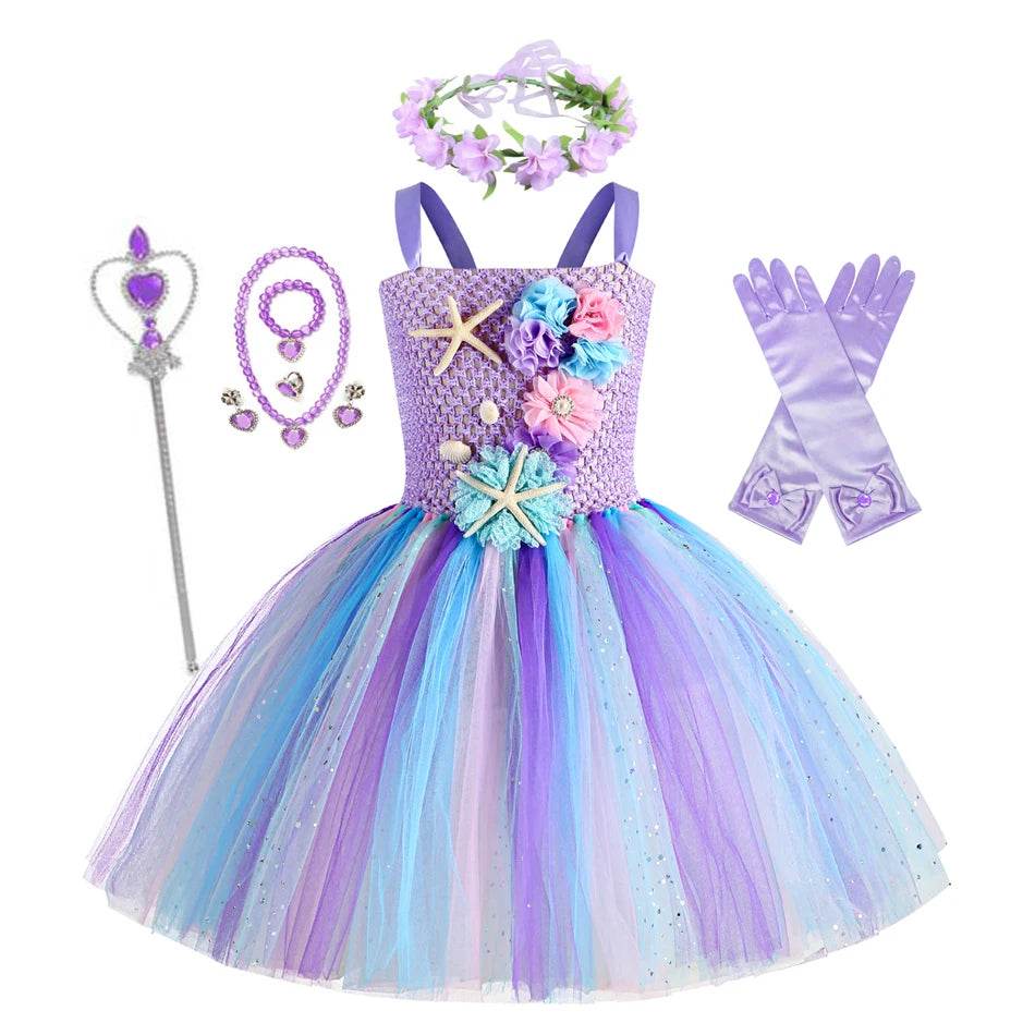 Charming Mermaid Tutu Dress Under Sea Theme For Girls 1 12 - ToylandEU