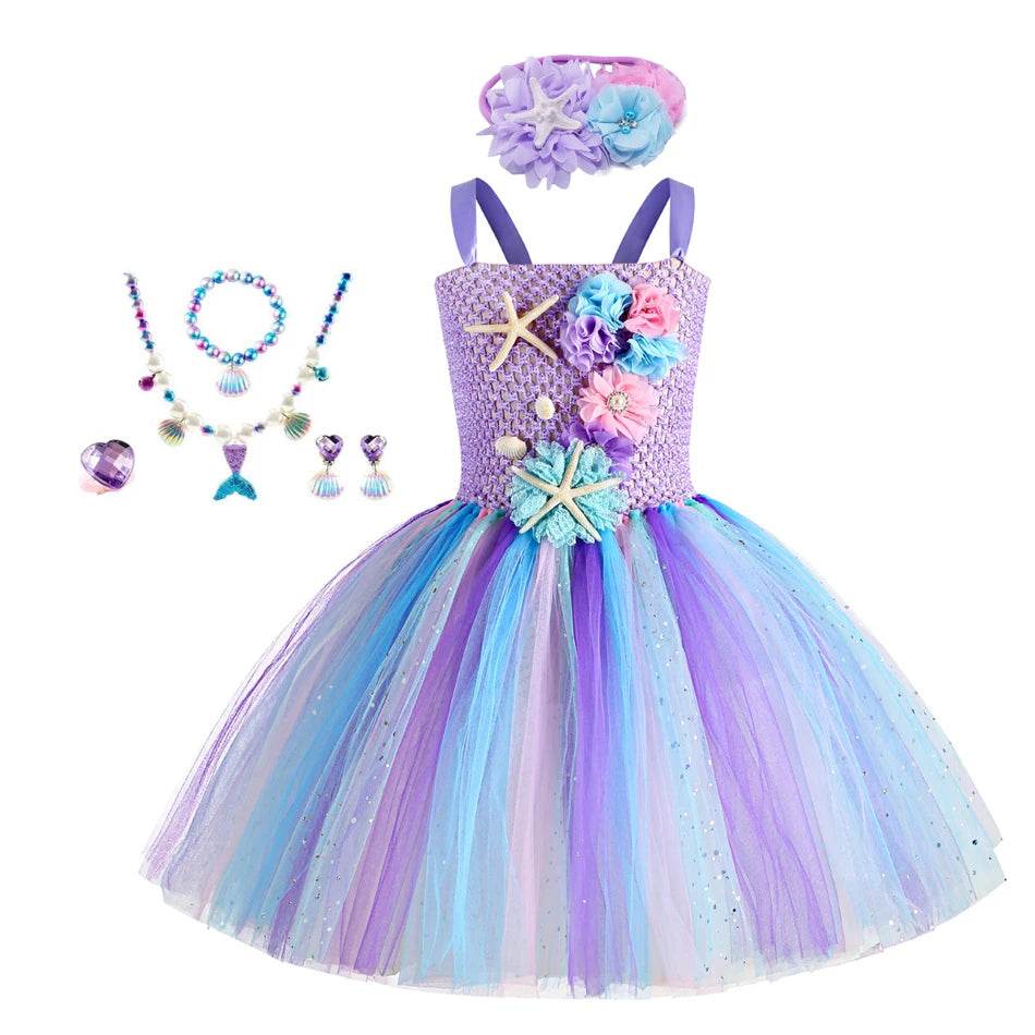 Charming Mermaid Tutu Dress Under Sea Theme For Girls 1 12 - ToylandEU