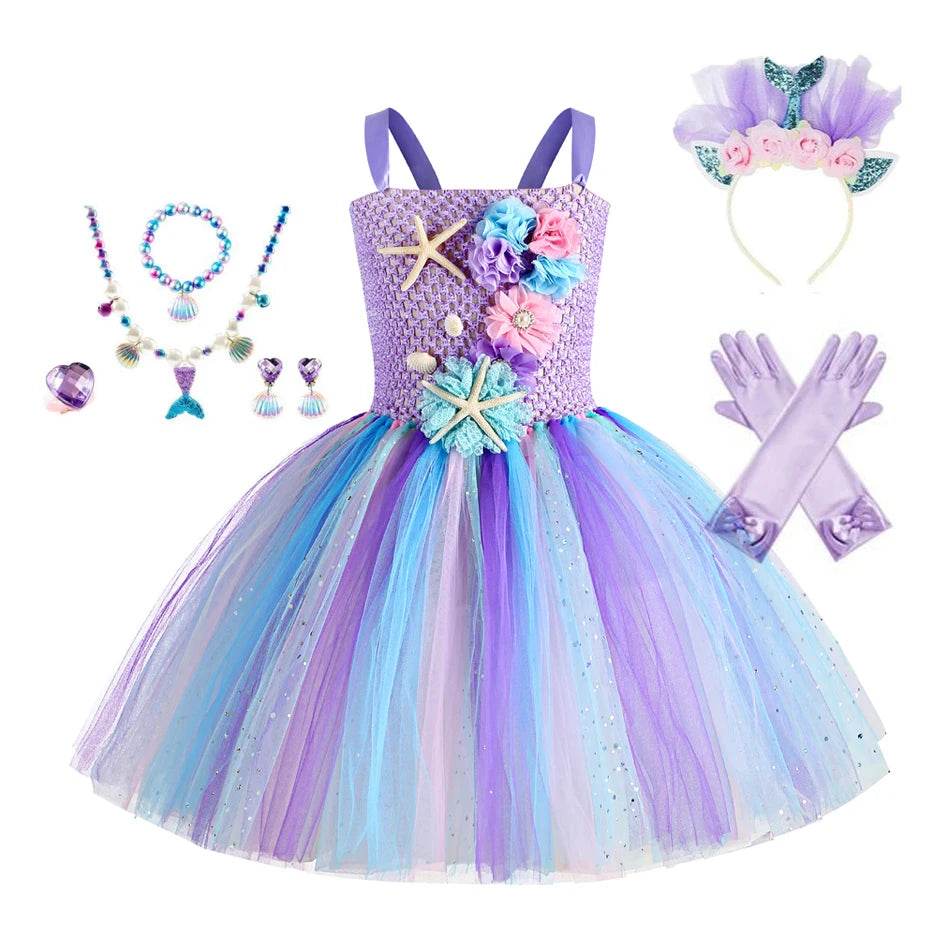 Charming Mermaid Tutu Dress Under Sea Theme For Girls 1 12 - ToylandEU