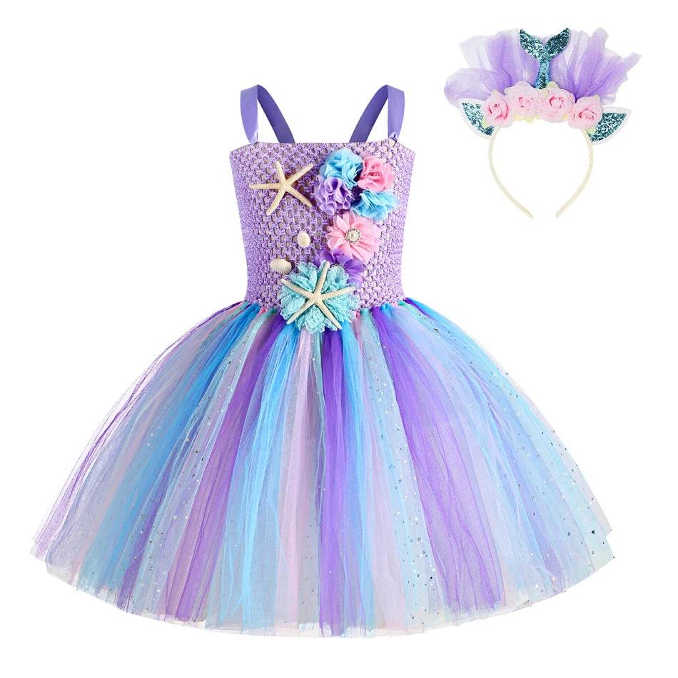 Charming Mermaid Tutu Dress Under Sea Theme For Girls 1 12 - ToylandEU