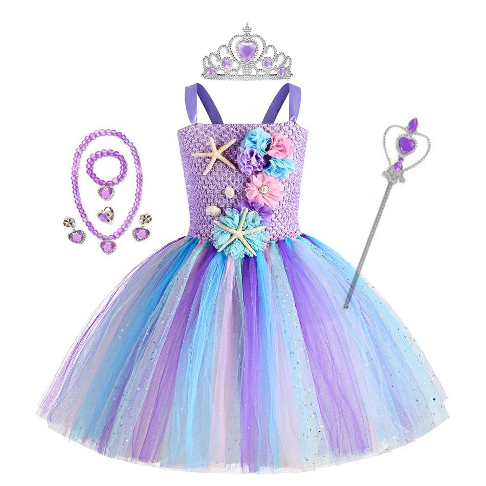 Charming Mermaid Tutu Dress Under Sea Theme For Girls 1 12 - ToylandEU