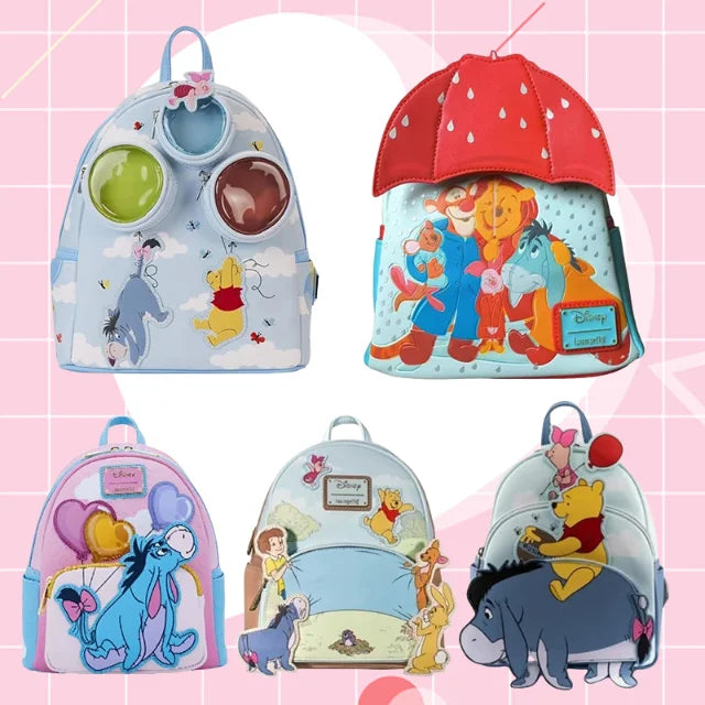 Charming Mini Backpack With Floating Balloons Winnie The Pooh And Friends Theme For Teens And Adults - ToylandEU
