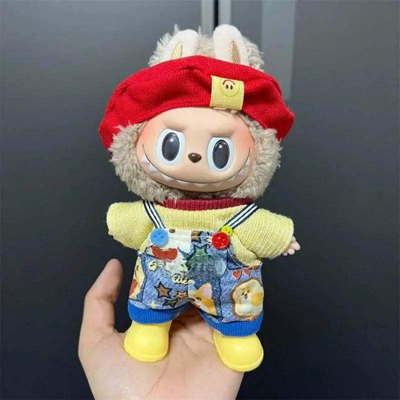 Charming Mini Plush Doll Outfit with Kpop Inspired Design for Labubu Collectors and Enthusiasts - ToylandEU