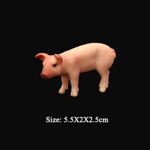 Charming PVC Pig Worker Doll for Miniature Farms and Gardens - ToylandEU